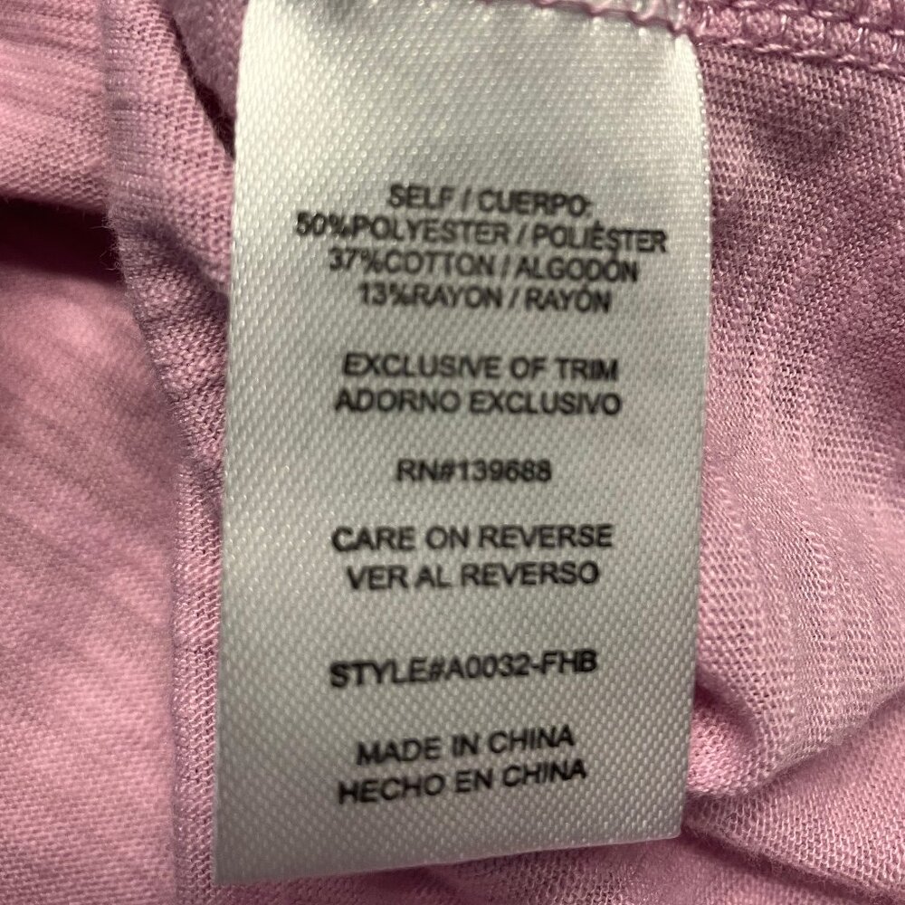 NWOT Penelope Rose Pink Flutter Sleeve Tee Size Large - Picture 3 of 7